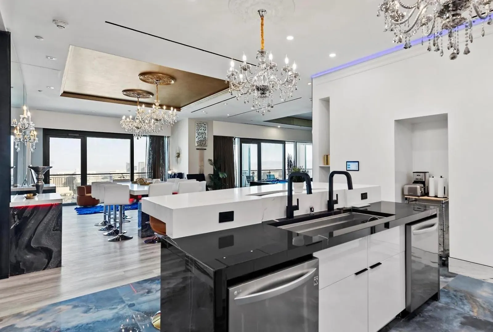 아파트호텔 Luxury 4000 Sqft Penthouse At Palms Place 56 Floor 라스베이거스